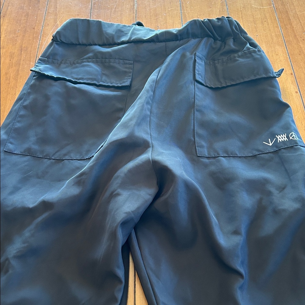 Black Cargo Pants with Multiple Pockets - Picture 4 of 4